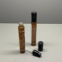 Botella de Perfume de vidrio grueso de lujo de 10ml, rociador de aluminio negro, serigrafía, estampado en caliente, difusor de embalaje, uso de capacidad de 30ml