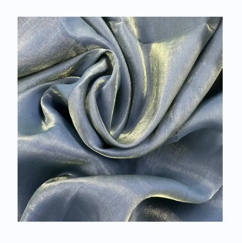 AUF LAGER Helle Baumwolle 70% Rayon 30% Polyester mischung Satin Zweifarbiger glänzender Stoff Damenmode Stoff Großhandel