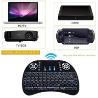 Control Remoto Inalámbrico Táctil con Retroiluminación de Teclado de 3 Colores y Air Mouse para Smart TV Box, Escritorio y PC