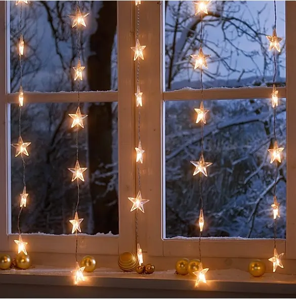LED 6cm fata tenda indoor star led string light christmas wedding decoration lights