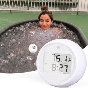 Thermomètre étanche flottant pour baignoire d'eau chaude outil essentiel pour air froid Thermomètre de bain de glace avec minuterie