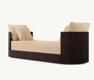 Lit de repos en tissu Offre Spéciale ensemble de meubles de chambre à coucher ensembles de meubles d'intérieur salon canapé chaise longue hôtel table de chevet panneau lit plate-forme