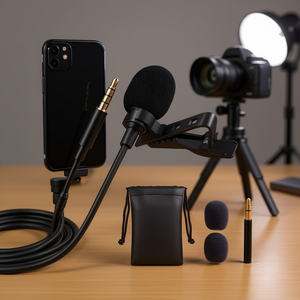 Db – Microphone Lavalier professionnel omnidirectionnel à clipser, 3.5mm, pour Smartphone, appareil photo Dslr, accessoire pour PC - Product Image 2