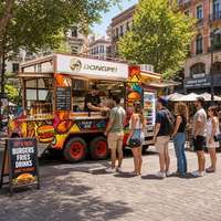 Solution tout-en-un pour équipement de cuisine de food truck, équipement de restauration en acier inoxydable pour remorque alimentaire mobile