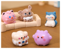 3D DIY Tier-Cartoons China Miniaturen Fuchs Ente Schildkröte Drache Frosch Charakter Harz-Handwerk Figuren Geschenke Überraschungstüte Kinderspielzeug