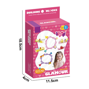 Blocchi da Costruzione Educativi per Bambini, Set di Gioielli 71 Pezzi, <span class=keywords><strong>Gioco</strong></span> Fai-da-Te con Fermagli per Capelli e Braccialetti - Product Image 5
