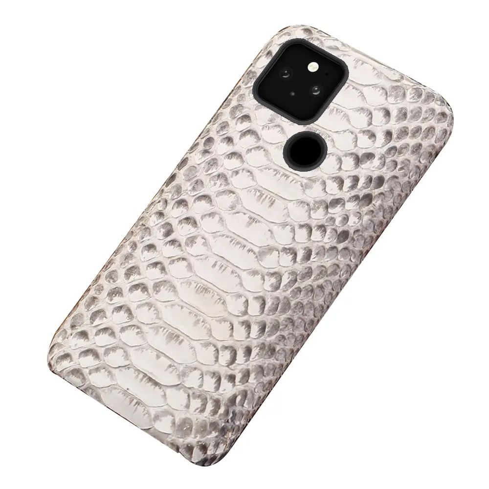 luxury shockproof Python Real original Snake skin nature leather Phone case for Google Pixel 5 5a 5G 4a 4XL Leather case