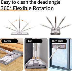 Microfiber Hardwood <b>Floor</b> <b>Mop</b> with Washable Pads 360 Rotation Dust Flat Twist <b>Mop</b> <b>Floor</b> Cleaning - Product Image 2