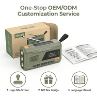Premium 4500mAh Wireless DAB Emergency Radio With Solar Hand Crank Dynamo Charger LED Flashlight SOS Alarm Survival