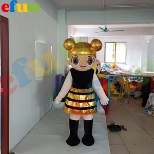 Efun MOQ, 1 pieza, disfraz de Mascota de chica rubia personalizada, disfraz de Mascota de <span class=keywords><strong>dibujos</strong></span> <span class=keywords><strong>animados</strong></span> de personaje de juego para fiesta - Product Image 1