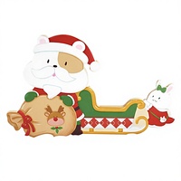 Cache-cache personnalisé en acrylique pour hamster, thème Noël, décoration de cage, maison de rangement pour petits animaux, lit pour animaux de compagnie