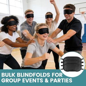 Us Warehouse <b>Eye</b> <b>Mask</b> <b>Sleep</b> <b>Masks</b> Bulk Blindfolds Team Building Party Games With Nose Pad and Adjustable Strap for Women Men - Product Image 3