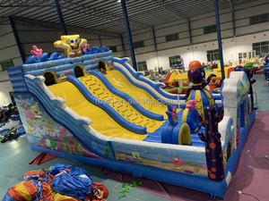 Popular Brincolín Inflable Grande para Exteriores, Ciudad de Diversión con Tobogán, <span class=keywords><strong>Bob</strong></span> 11x7x6.7m, Capacidad para 20 Personas, Fácil de Instalar, en Venta - Product Image 3