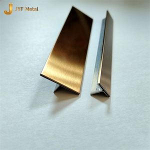 LL352 Factory Made PVD Rose Gold Mirror T-Shaped Stainless Steel <b>Tile</b> Decorative Strip 314 Household Stainless Steel <b>Tiles</b> Trim - Product Image 4