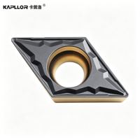DCMT11T304-MP KAPLLOR OEM Lame CNC rhombique à 55 degrés pour usinage de pièces en acier, Tête de coupe pour trous intérieurs à revêtement bicolore 11T308