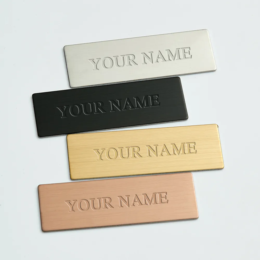 Custom Stainless Steel Nameplate Aluminum Metal Tag Brass Logo Engraved Metal Name Plate For Your Brand