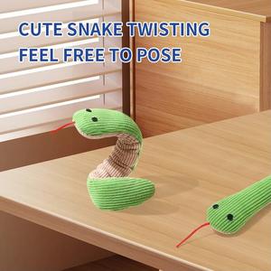 Nouveau jouet interactif pour chat en peluche en forme de serpent avec herbe à chat, résistant aux morsures, avec <span class=keywords><strong>papier</strong></span> froissé, baguette de chat, fournitures pour animaux de compagnie, toutes les fêtes - Product Image 4