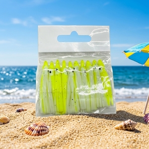 4cm Leuchtende UV Mini-Nadel-Tintenfisch-Röcke PVC Oktopus-Weichköder Salzwasser-Angelköder Tintenfisch-Röcke für Seebarsch-Zielarten - Product Image 4