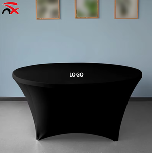 Copritavolo <span class=keywords><strong>Rotondo</strong></span> su Misura, Universale 4ft 6ft, Lavabile, Elastico in Spandex, Protezione per <span class=keywords><strong>Tavolo</strong></span> - Product Image 6
