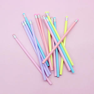 Soododo铅笔套装批发马卡龙三角杆亮椴木橡胶头素描绘图笔学习文具 - Product Image 3