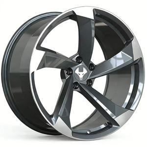 GRAYFOX Jantes monobloc forgées gris canon personnalisées 17-22 pouces 5x120 5x114.3 pour <span class=keywords><strong>AUDI</strong></span> A4 B6 B7 B8 B9 S4 <span class=keywords><strong>A6</strong></span> C6 <span class=keywords><strong>C7</strong></span> A8 D3 S-Line - Product Image 3