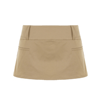 Jupe mini trapèze vintage élégante et respirante pour femme, lavable, avec short intégré, 100 % polyester, taille naturelle unie