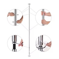 Barre de pole dance X en acier antidérapant de 14 kg, équipement de gym OEM réglable en hauteur, en acier forgé de haute qualité