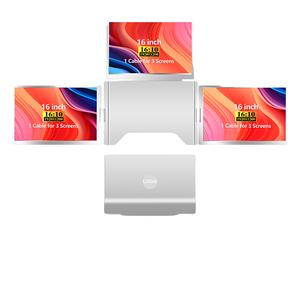 Moniteur portable FOPO IPS Quad 16 pouces, extension d'écran triple pour ordinateur portable, usage professionnel, grand format, connexion par 1 seul câble - Product Image 1