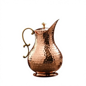 Modern Handmade Brass Water <b>Jug</b> with 6-12 Hours <b>Thermal</b> Insulation Eco-Friendly Camping Drinkware - Product Image 1