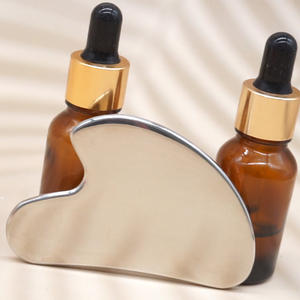Herramienta de masaje <span class=keywords><strong>Facial</strong></span> Gua Sha de acero inoxidable más vendida Beauty Metal Guasha para uso corporal - Product Image 4