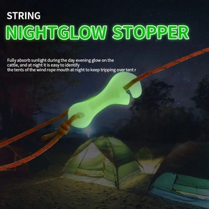 Outdoor Glow In Dark Wind Rope Clip 63cm PVC Tent Accessory For <b>Tarp</b> Tent Anti Slip Adjustment Piece - Product Image 4