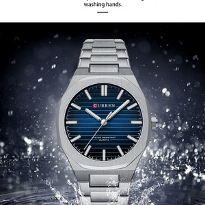 นาฬิกาลดราคา Montres curren Hommes 8456 นาฬิกาข้อมือผู้ชายสแตนเลสสตีล ดีไซน์ลำลอง หรูหรา กันน้ำ นาฬิกาสปอร์ตสำหรับผู้ชาย ระบบควอตซ์ - Product Image 3