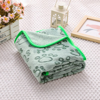 Tapis de voyage imperméable et antidérapant pour chien, design personnalisé, motif pattes mignonnes, en polaire jacquard et flanelle, pour chien et chat, en stock