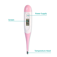 Termometer Digital Elektrik Langsung dari Pabrik, Kokoh untuk Penggunaan di Rumah dan Pengukuran Suhu Tubuh