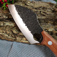 Couteau de boucher professionnel de 6 pouces |   Acier inoxydable à haute teneur en carbone |   Manche en bois de Pakka |   Couteau à viande et à agneau |   Échantillon gratuit