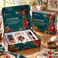 Boîte d'expédition personnalisée pour accessoires au crochet, en carton ondulé E, rigide, double face, impression CMJN