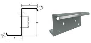 Profilo <span class=keywords><strong>C</strong></span>/<span class=keywords><strong>U</strong></span>/<span class=keywords><strong>L</strong></span>/Z omega canali profili realizzati in acciaio zincato omega Purlin - Product Image 5