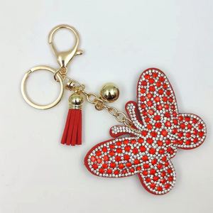 Creative Diamond Butterfly Fringe Keychain Hot Glass Material Bag Hanging Ornament Unique and Stylish Keychain - Product Image 6