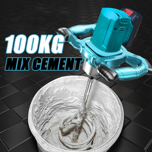 産業用 電動 コードレス リチウムバッテリー式 攪拌機 パテ ミキサー セメントペースト コンクリート モルタル 漆喰 ブレンダー 建設工具 - Product Image 6