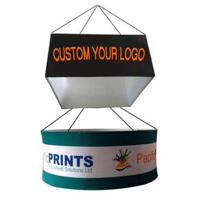 Stand Personalizado para Exposiciones Comerciales y Conferencias, Publicidad con Impresión por Sublimación de Tinta, Banner de Techo Cuadrado de 12 Pies - Product Image 1