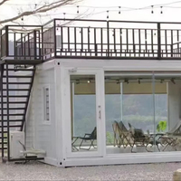 Maison miniature démontable de 20 pieds, maison modulaire portable en conteneur, fabriquée en panneaux sandwich en acier, design moderne