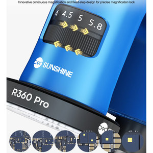 Microscope Trinocular SUNSHINE R360 Pro avec Grossissement de 0,7-5,8X, Bague de Réglage et Angle d'Écart Oculaire Ajustable pour Outils de Réparation - Product Image 6