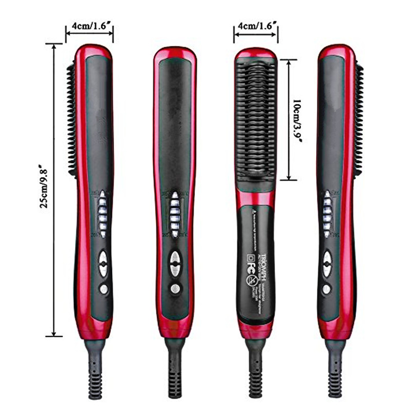 360 degrees rotation beauty salon mens bread comb Hair Straightener Brush Comb for styling