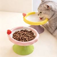 Gamelle surélevée en céramique à large ouverture avec support cervical pour chats et chiens - Alimentation et hydratation
