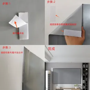 Bán buôn nhà máy trực tiếp bán giá rẻ Matte màu xám có thể gập lại chiếu vải 80 inch màn hình máy chiếu - Product Image 4