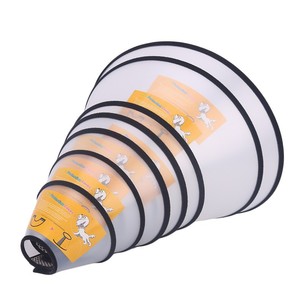 Verstelbare Polyester Hond Kat E-Kraag Effen Patroon <span class=keywords><strong>Elizabeth</strong></span> Beschermende Kraag Sjaal Decoratie Duurzame Training Kraag - Product Image 3