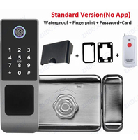 Cerradura inteligente impermeable, cerradura de seguridad para el hogar, huella dactilar, puerta exterior, contraseña Digital, aplicación remota, cerradura de llanta