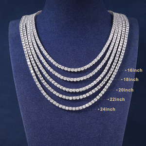 Collana Tennis Hip Hop in Ottone con Zirconi 5A, 3mm 4mm 5mm, <span class=keywords><strong>Gioielli</strong></span> Scintillanti in <span class=keywords><strong>Oro</strong></span> e <span class=keywords><strong>Oro</strong></span> <span class=keywords><strong>Bianco</strong></span> - Vendita all'Ingrosso - Product Image 5