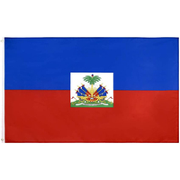 Drapeaux du pays d'Haïti de qualité supérieure, vente en gros, pas cher, impression par sublimation double face, drapeau personnalisé pour l'extérieur, nouveauté 2023