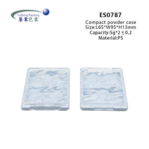 O material plástico da caixa do pó do estojo compacto do espaço 2 esvazia paletas para cora e uso pressionado do pó para caixas de empacotamento - Product Image 2